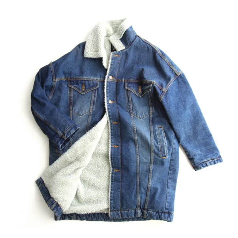 Jeansowy płaszcz Indygo