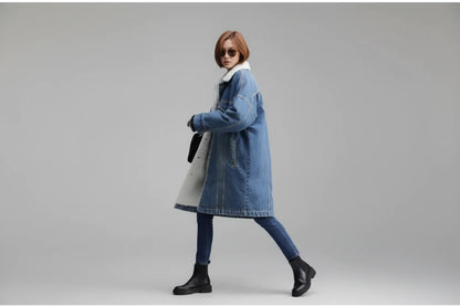 Jeansowy płaszcz Indygo