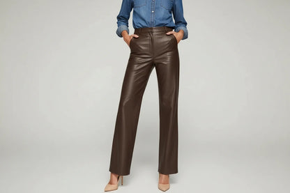 Trendy Skórzane Spodnie Damskie w trzech kolorach