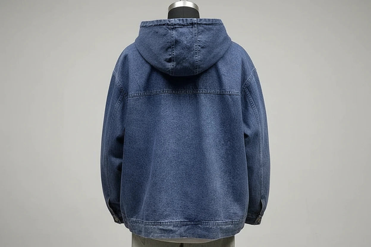 Męska bluzo-kurtka z Kapturem Denim Hoodie