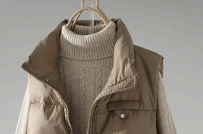 Wygodny Bezrękawnik z Kołnierzem Typu Turn-Down