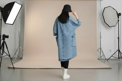 Płaszcz Jeansowy Damski Denim Temper