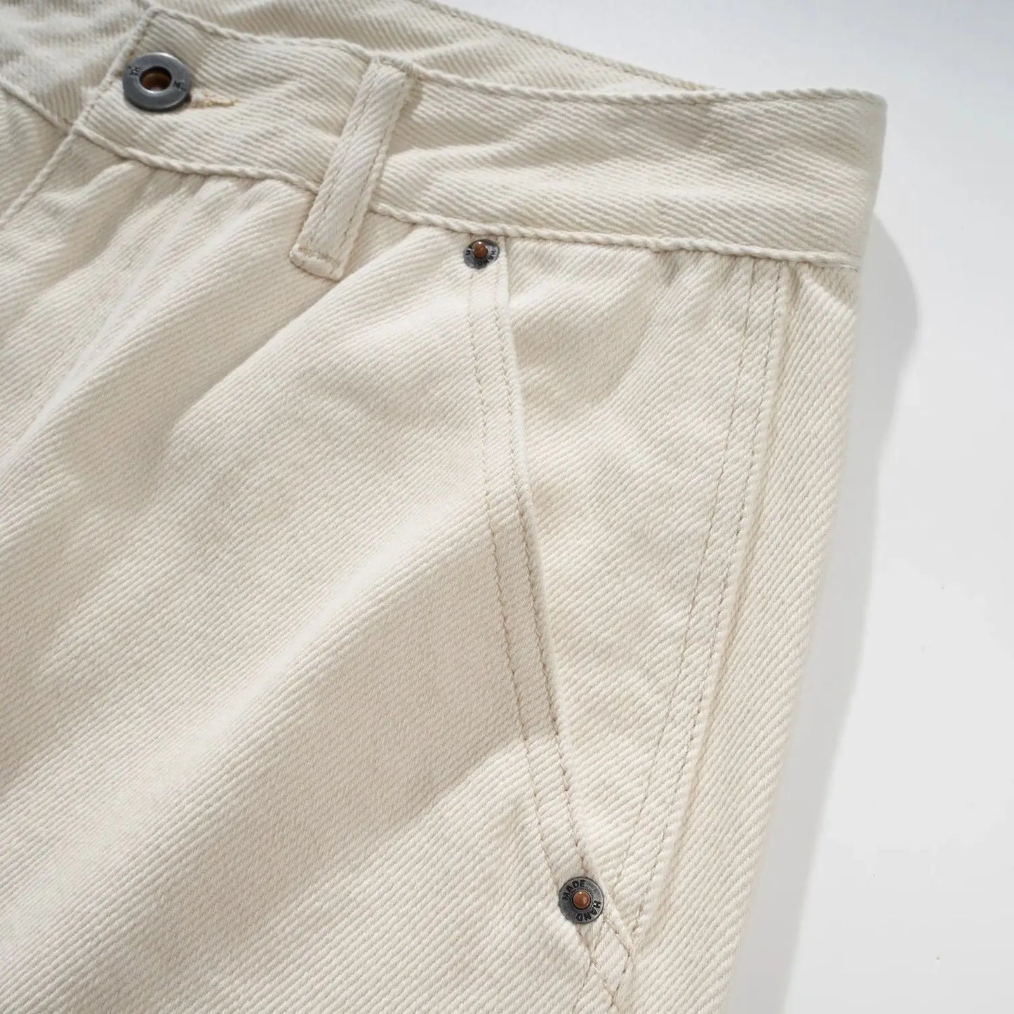 Męskie białe szorty jeansowe  premium denim