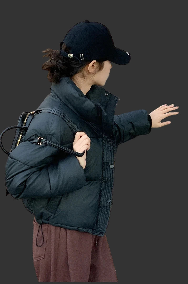 Krótka Kurtka Damska Puchówka Zimowa