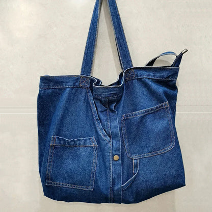 Torba Denim Casual Jeans Granat