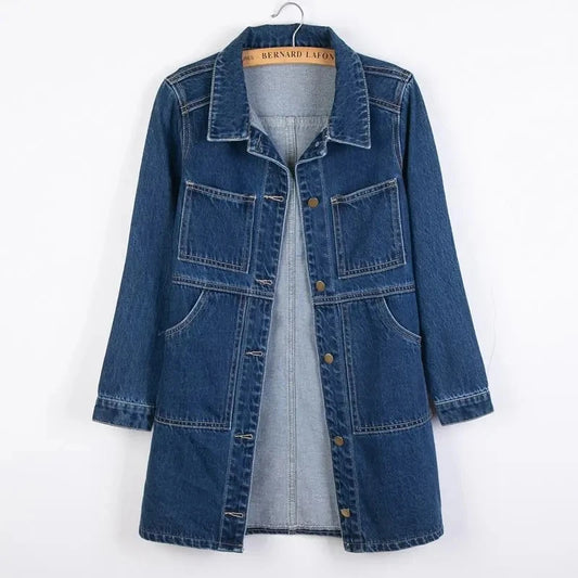 Wszechstronny jacket denim Średnia długość