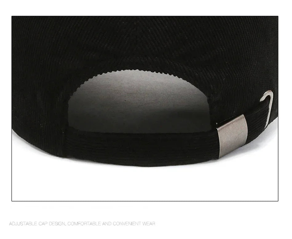 Zimowa czapka sztruksowa Baseballowa Corduroy dla Mężczyzn i Kobiet