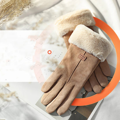 Rękawiczki Damskie z Futerkowym Wykończeniem Four colors