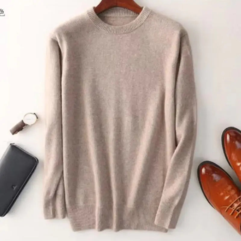 Sweter męski mieszanka Kaszmiru i bawełny