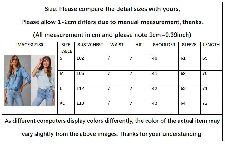 Jeansowa koszula Basic denim długi rękaw