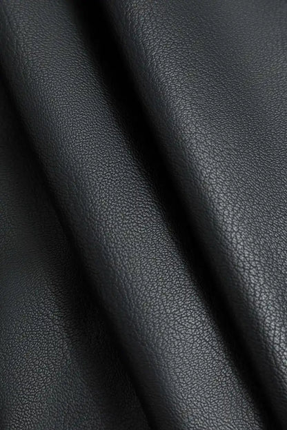 Elegancka Kamizelka ze Sztucznej Skóry z Klapami