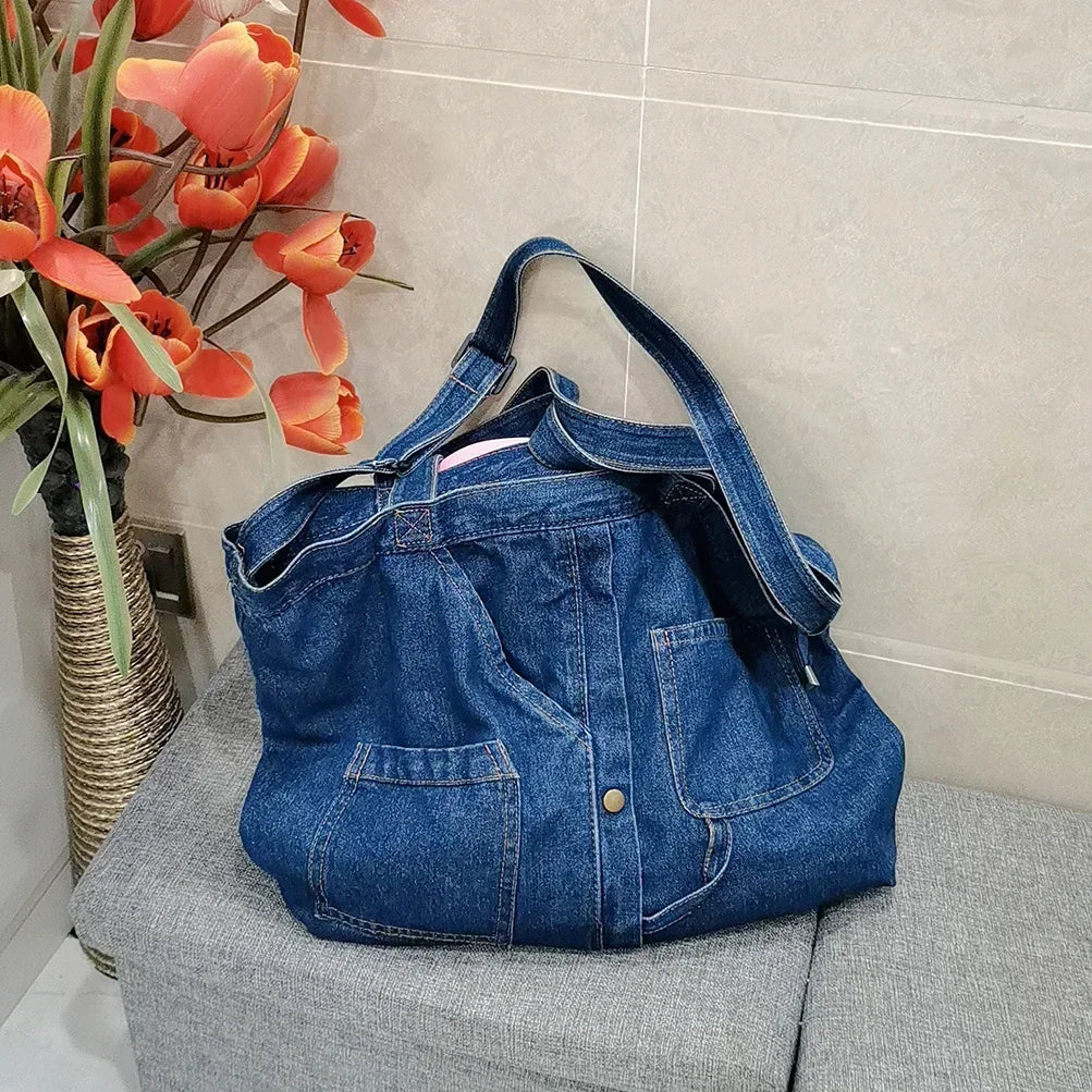 Torba Denim Casual Jeans Granat