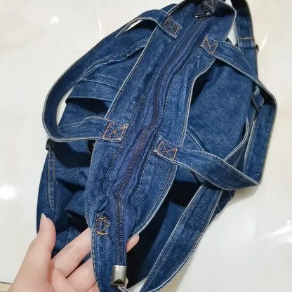 Torba Denim Casual Jeans Granat