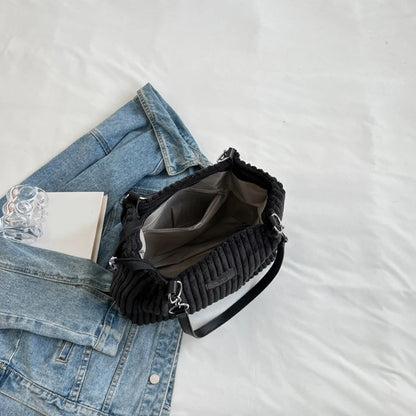 Elegancka Torebka na Ramię "Single Shoulder" ze Sztruksu