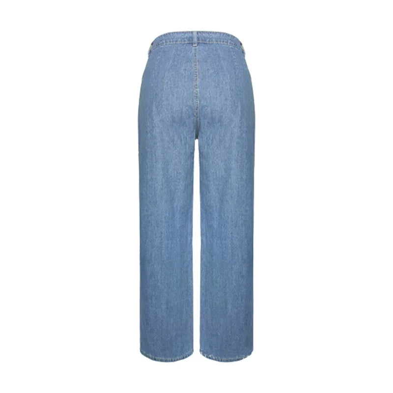 Proste jeansy damskie Commuter wysoki stan