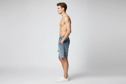 Szorty Jeansowe Męskie 5-punktowe Do Kolan