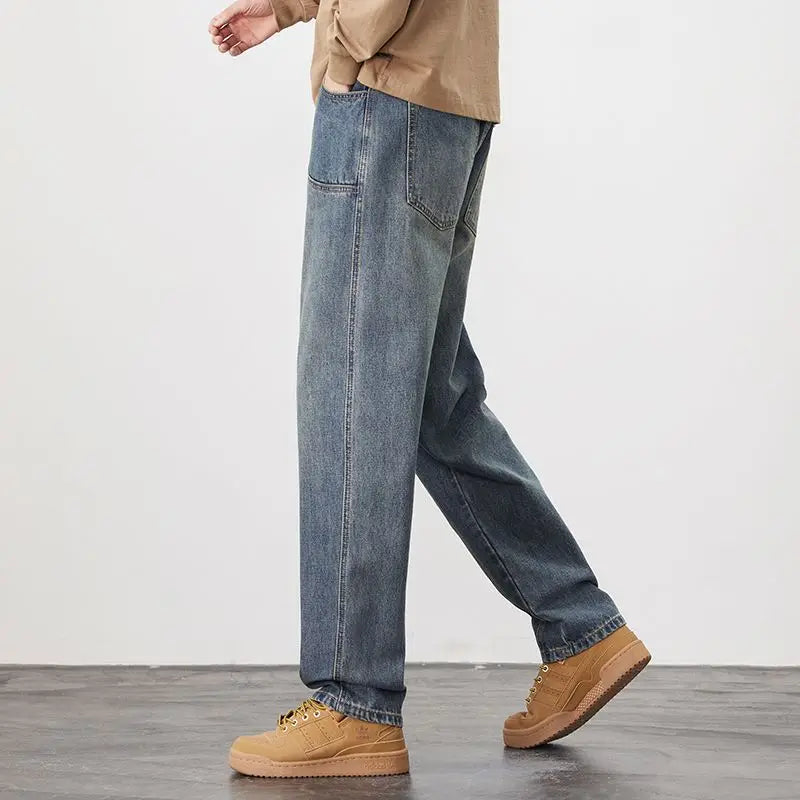 Grube Męskie Jeansy Cargo (Denim) Roots