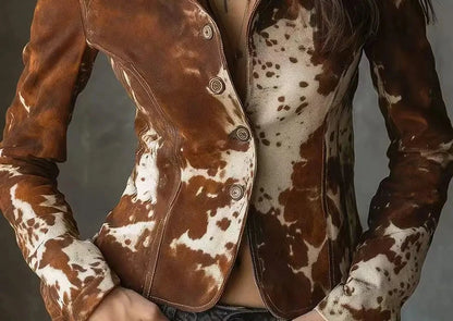 Wiosenno-Jesienna Kurtka Vintage Patchwork Damska