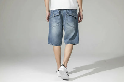 Męskie Jeansowe Szorty Baggy Cargo – Premium Denim Story