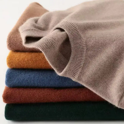 Sweter męski mieszanka Kaszmiru i bawełny