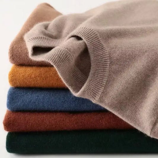 Sweter męski mieszanka Kaszmiru i bawełny