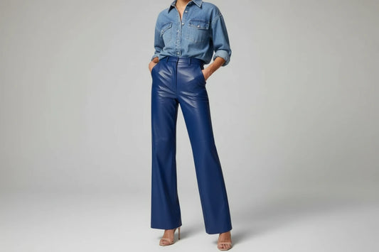 Trendy Skórzane Spodnie Damskie w trzech kolorach