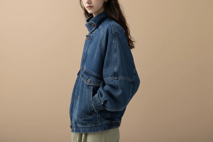 Damska Kurtka Jeansowa Blue Denim – American Retro Aura