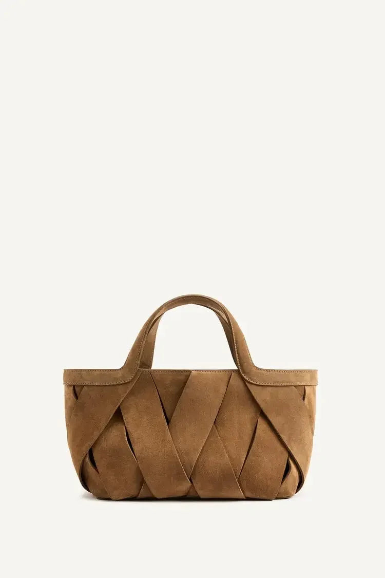 Mini Shopper Bag z Ekologicznego Zamszu