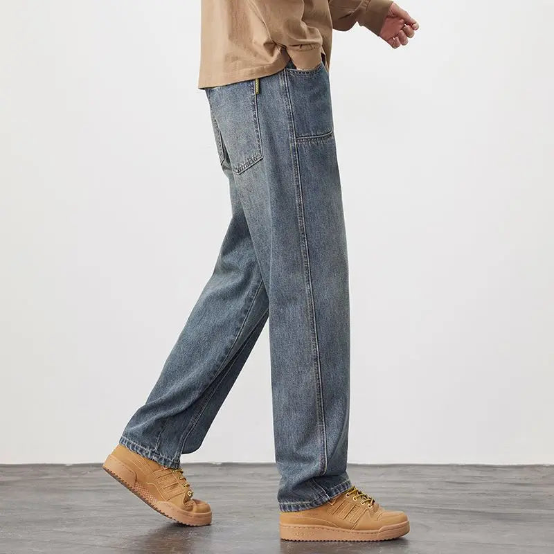 Grube Męskie Jeansy Cargo (Denim) Roots