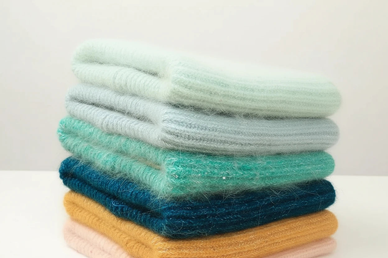 Ciepła damska puszysta zimowa Beanie czapka z Angory