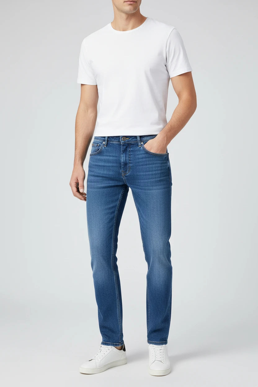 Nowość! Męskie Jeansy Business Casual Slim Stretch