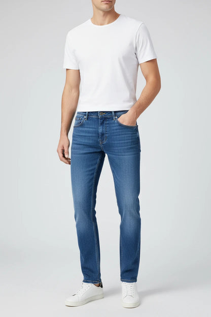 Nowość! Męskie Jeansy Business Casual Slim Stretch