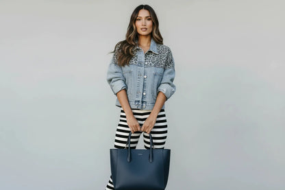 Damska kurtka jeansowa leopard