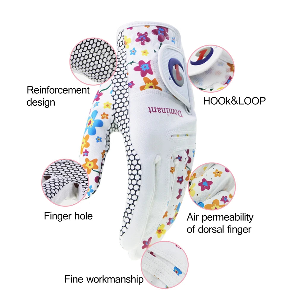 Skórzane rękawiczki golfowe damskie dla kobiet