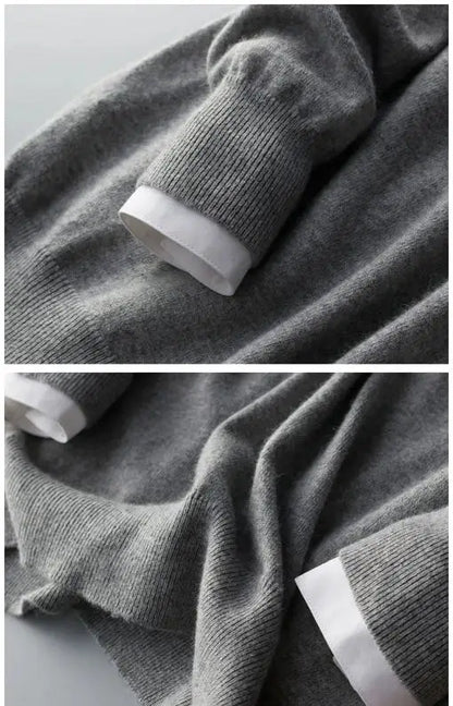 Sweter męski mieszanka Kaszmiru i bawełny