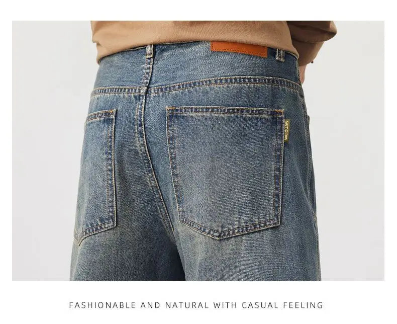 Grube Męskie Jeansy Cargo (Denim) Roots