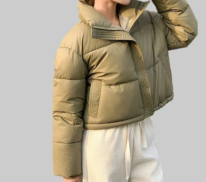 Krótka Kurtka Damska Puchówka Zimowa