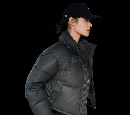 Krótka Kurtka Damska Puchówka Zimowa