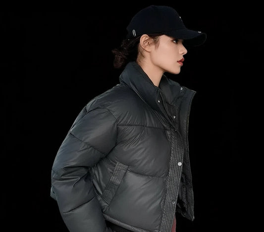 Krótka Kurtka Damska Puchówka Zimowa