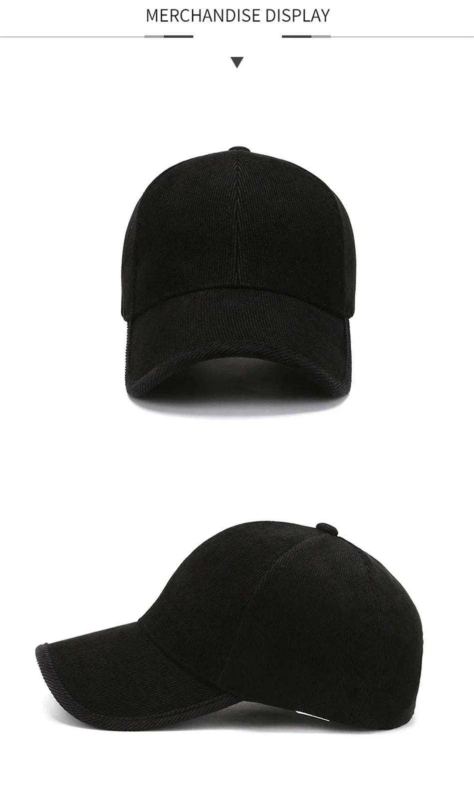 Zimowa czapka sztruksowa Baseballowa Corduroy dla Mężczyzn i Kobiet