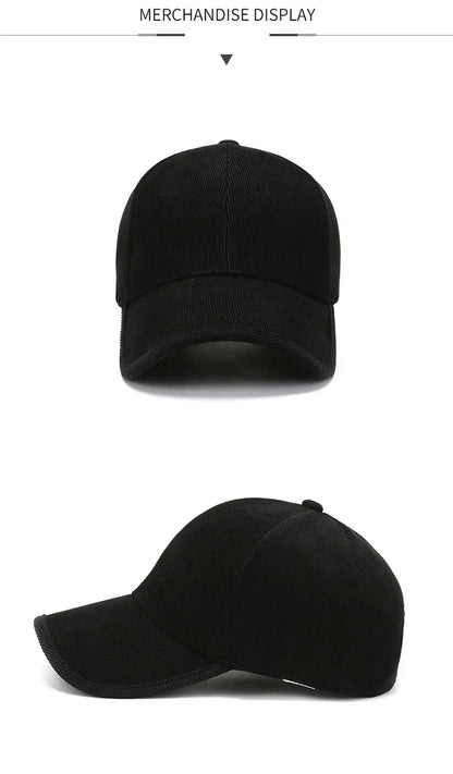 Zimowa czapka sztruksowa Baseballowa Corduroy dla Mężczyzn i Kobiet