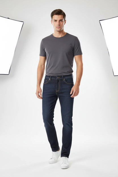 Nowość! Męskie Jeansy Business Casual Slim Stretch