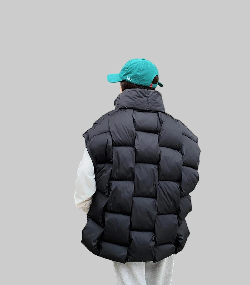 Długa Kamizelka Zimowa Oversize Damska