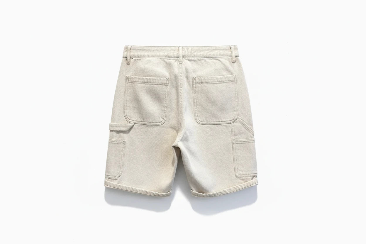 Męskie białe szorty jeansowe  premium denim