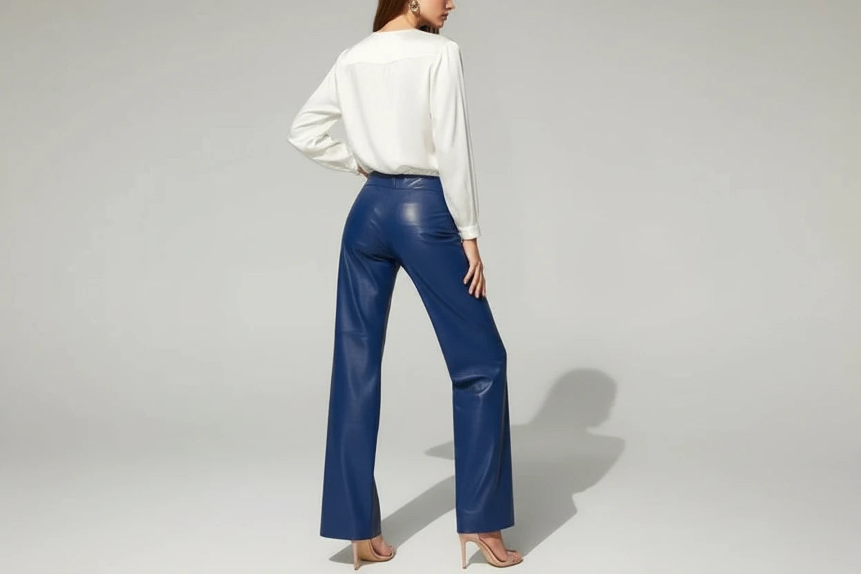 Trendy Skórzane Spodnie Damskie w trzech kolorach