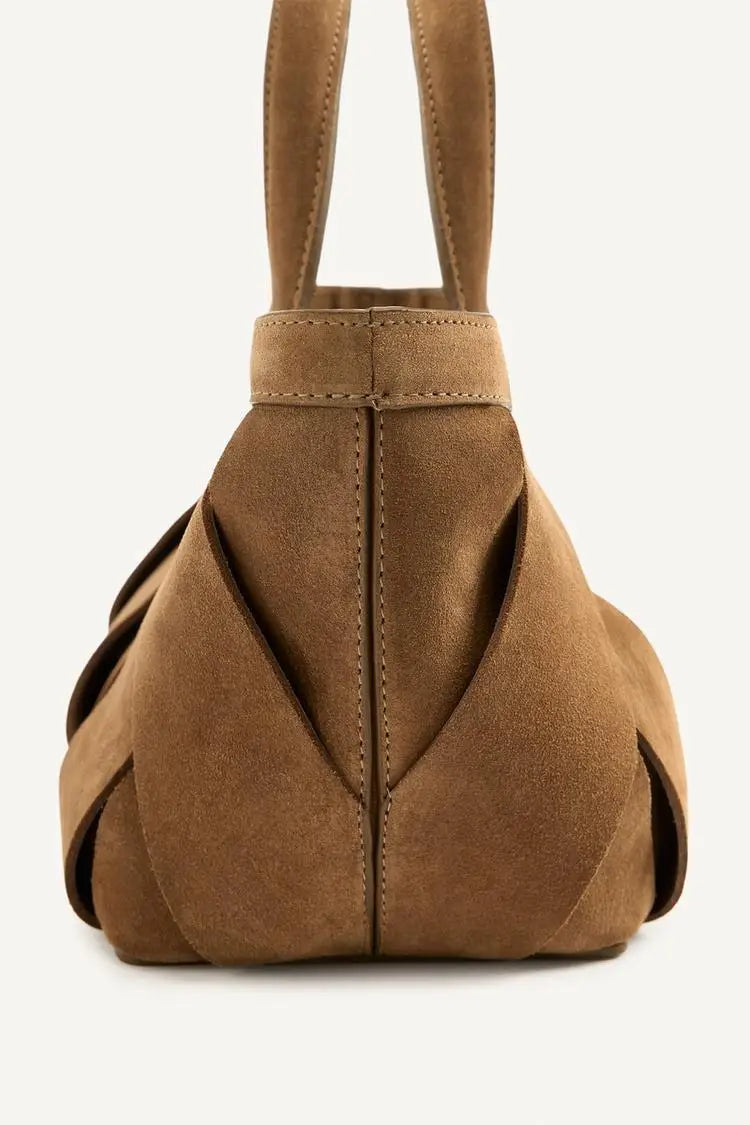 Mini Shopper Bag z Ekologicznego Zamszu