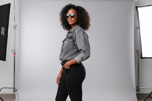 Dżinsowa koszula damska Puff sprany Denim