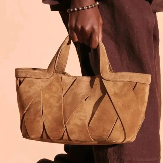 Mini Shopper Bag z Ekologicznego Zamszu