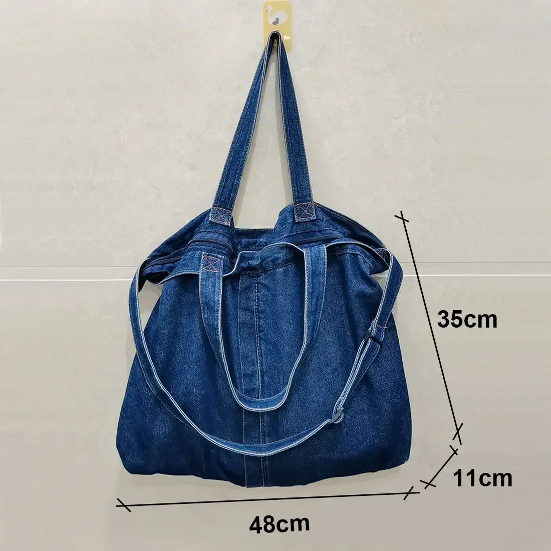 Torba Denim Casual Jeans Granat