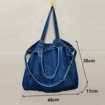 Torba Denim Casual Jeans Granat